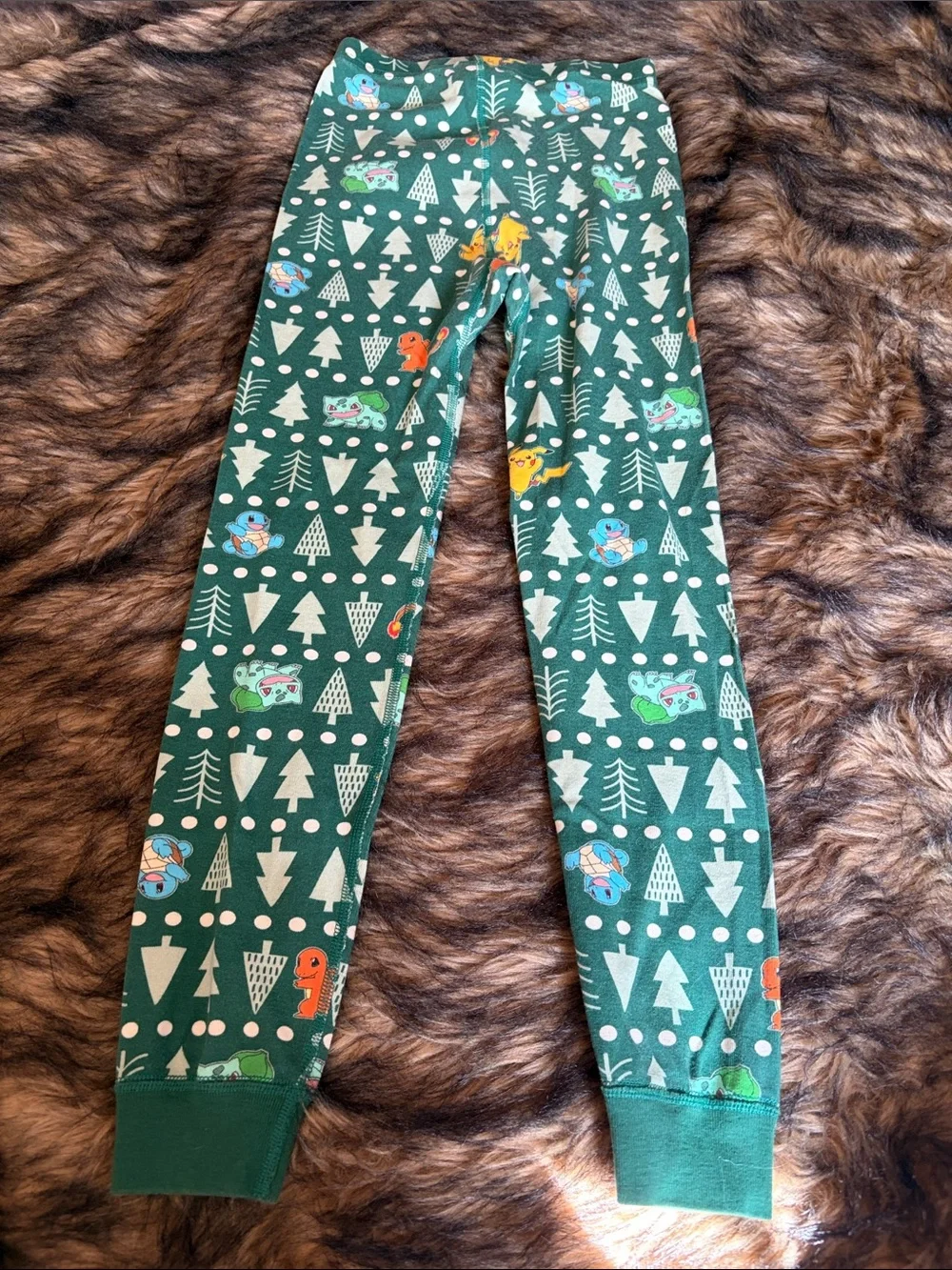Hanna Andersson 100% Organic Cotton Pokemon Christmas Print Pajama Pants Size 8